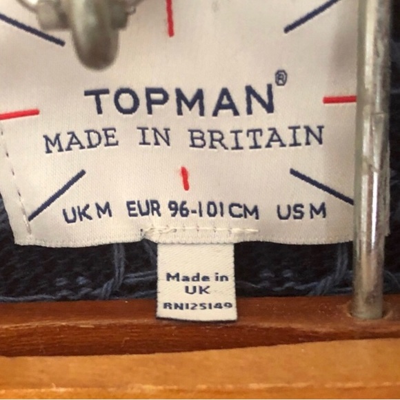 Vintage Men’s Topman Blue Sweater in excellent condition and made in the UK. - Picture 2 of 5